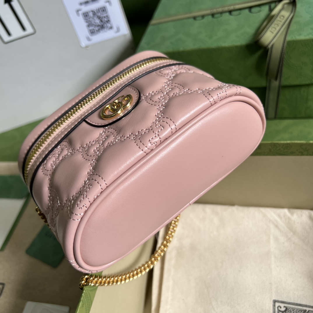 Gucci GG Matelassé Top Handle Mini Bag(16-10.5-5cm) - DesignerGu