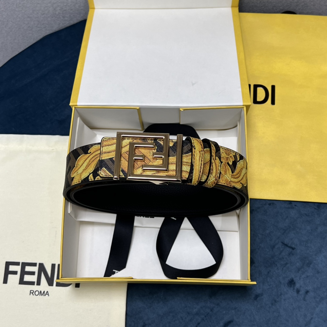 Fendi x Versace Fendace Reversible Belt - DesignerGu