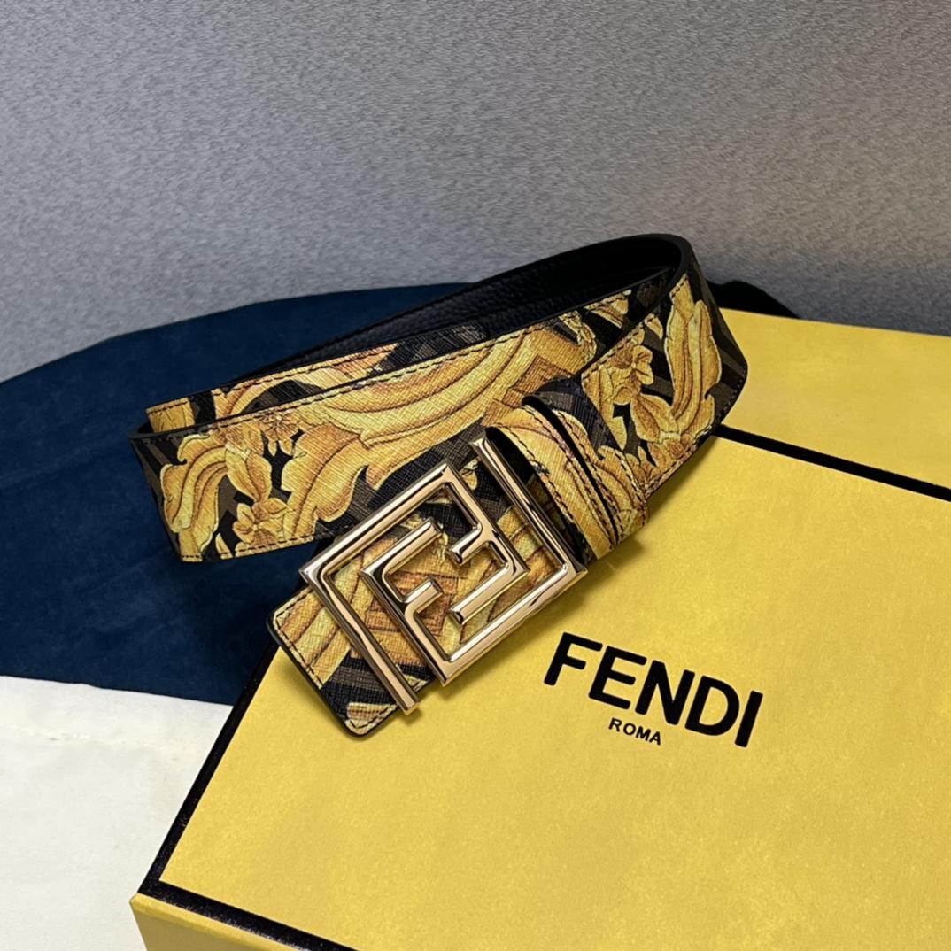 Fendi x Versace Fendace Reversible Belt - DesignerGu