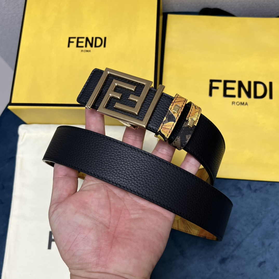 Fendi x Versace Fendace Reversible Belt - DesignerGu