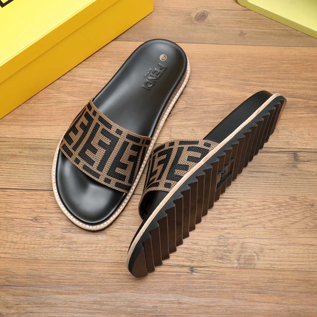 Fendi FF Logo Slides - DesignerGu