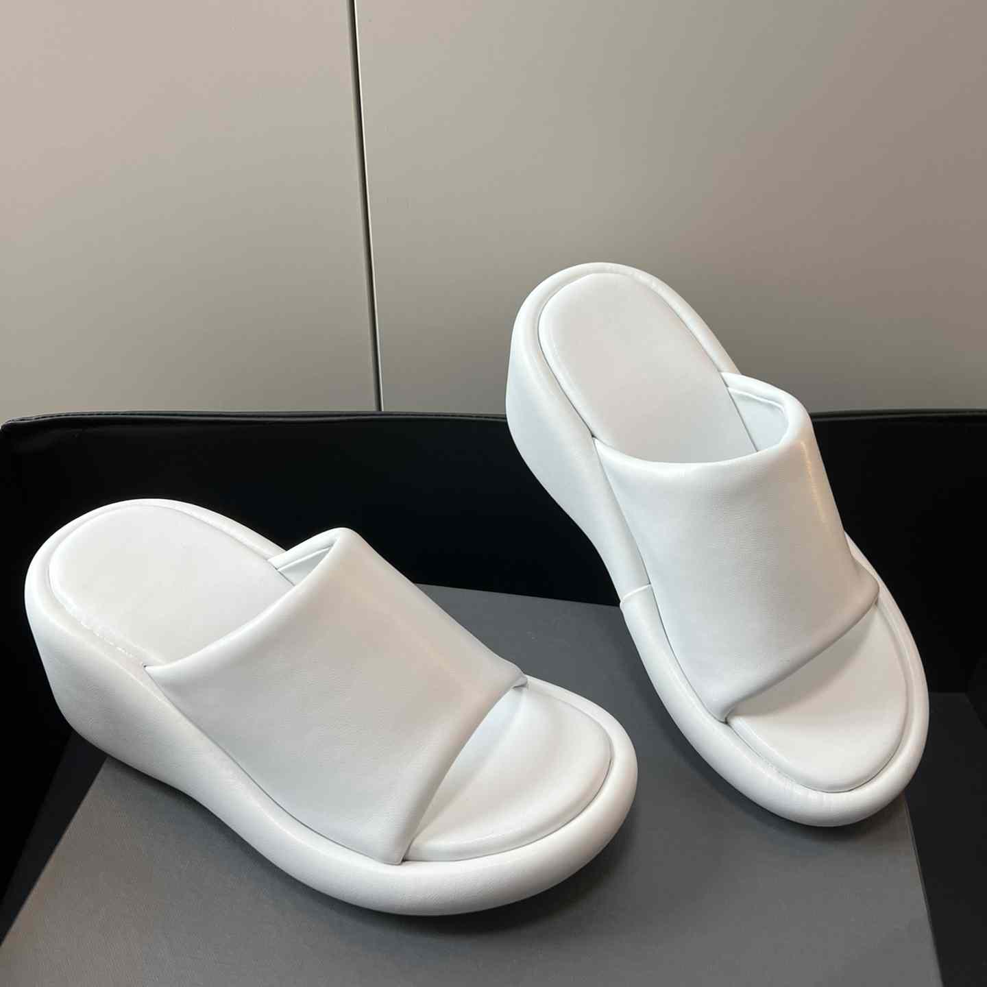 Balenciaga White Rise Wedge Sandals - DesignerGu