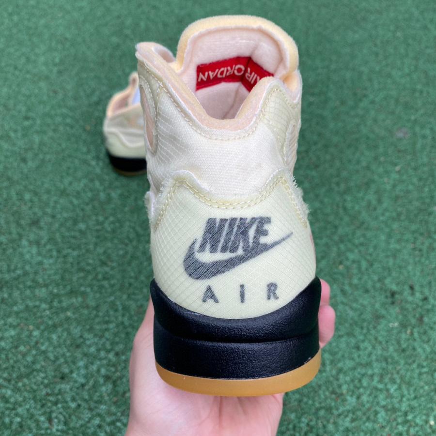 AirJordan 5 AJ5 x Off-White Ow Sneaker      DH8565-100 - DesignerGu