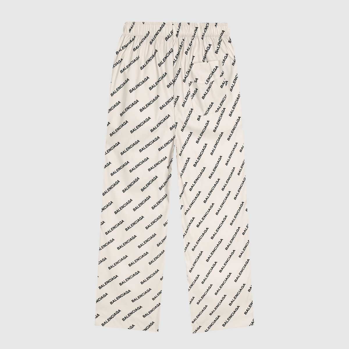 Balenciaga Logo Print Pyjama Trousers - DesignerGu