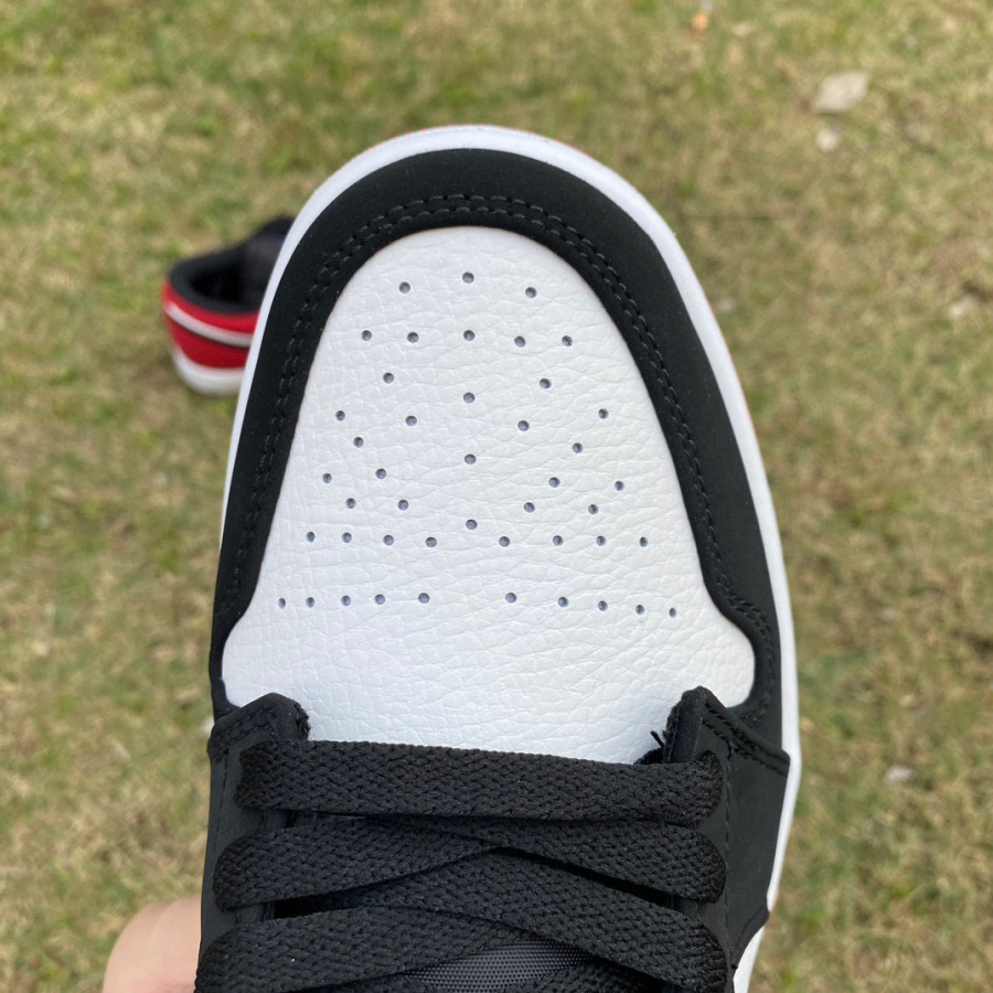 Air Jordan 1 Low “Black Toe” Sneaker   553558-116 - DesignerGu