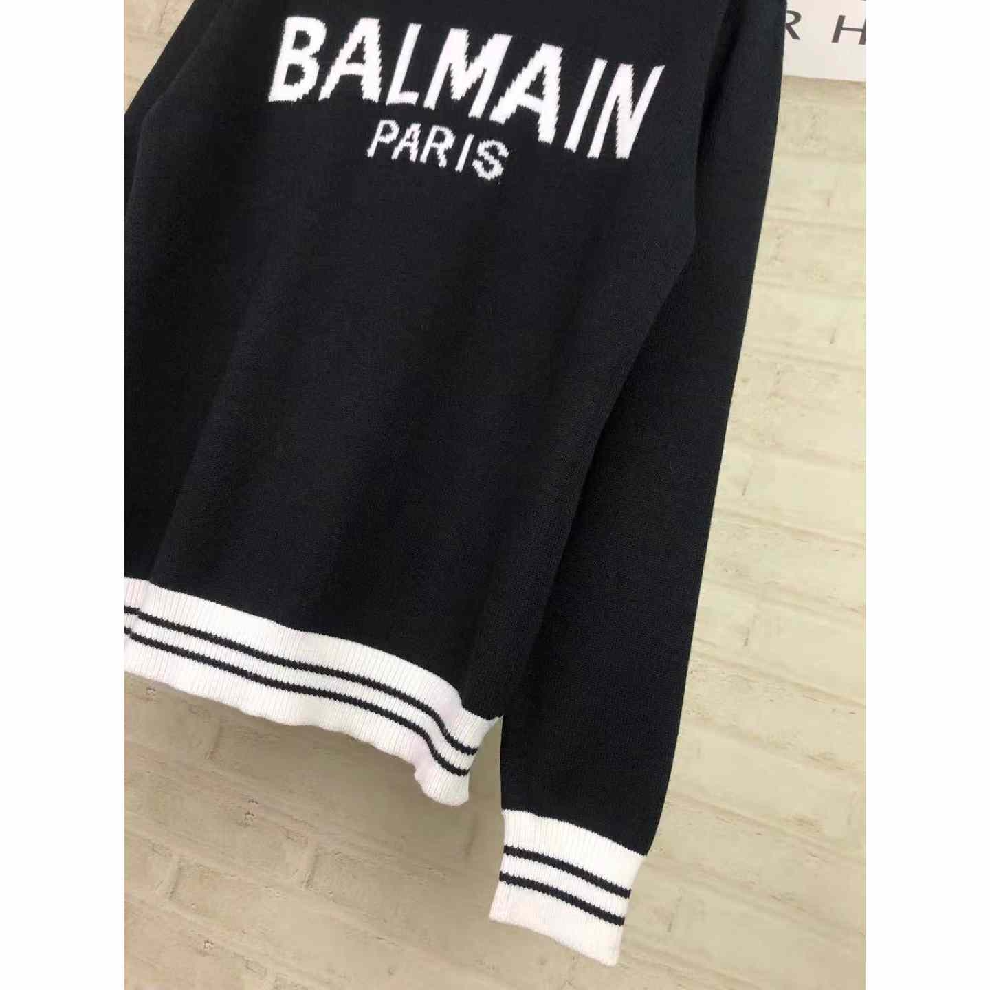 Balmain Wool Jumper With Balmain Logo - DesignerGu