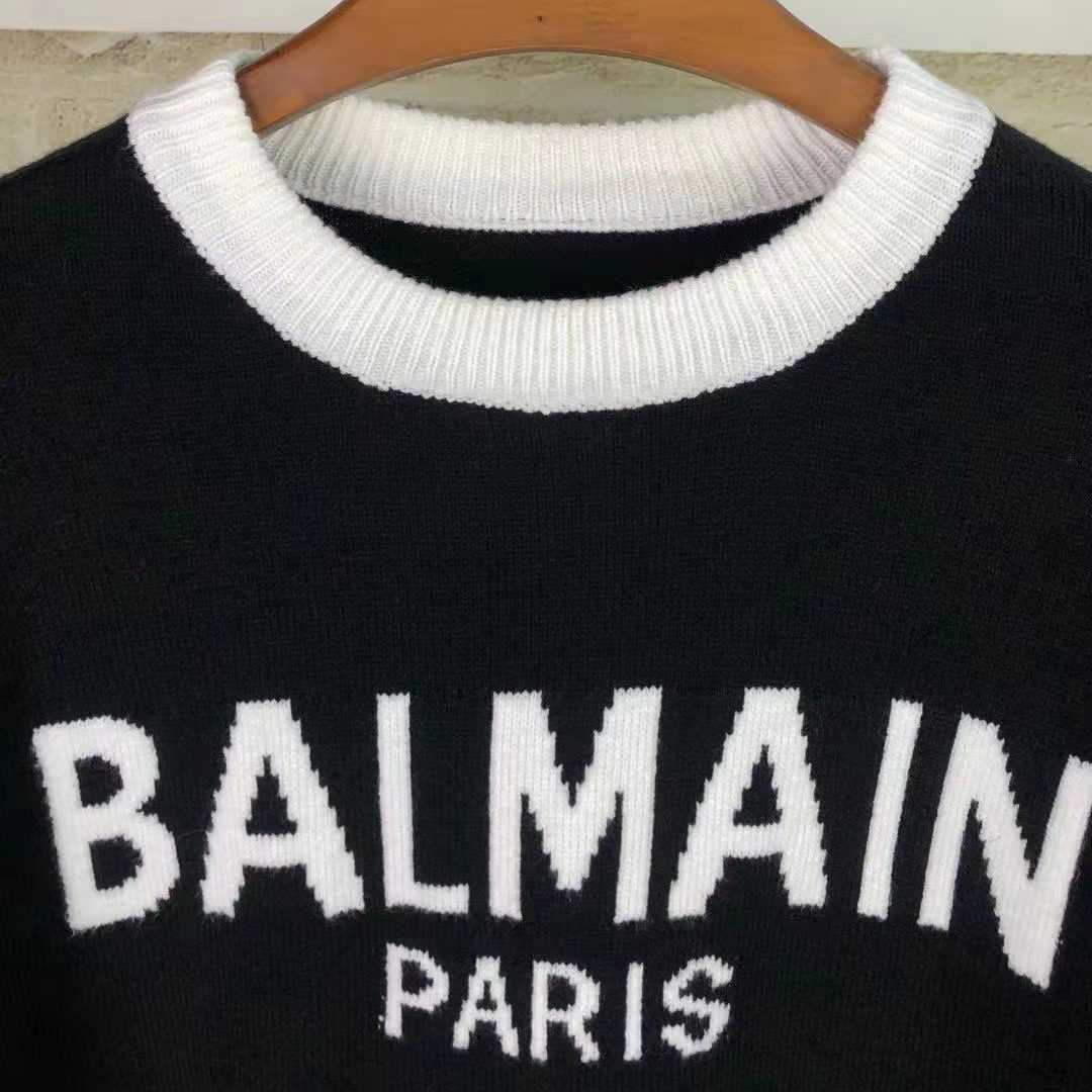 Balmain Wool Jumper With Balmain Logo - DesignerGu