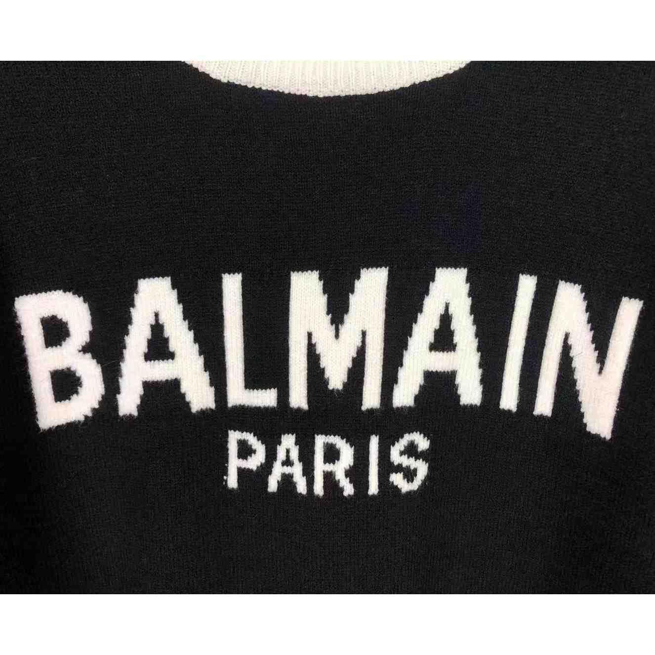 Balmain Wool Jumper With Balmain Logo - DesignerGu