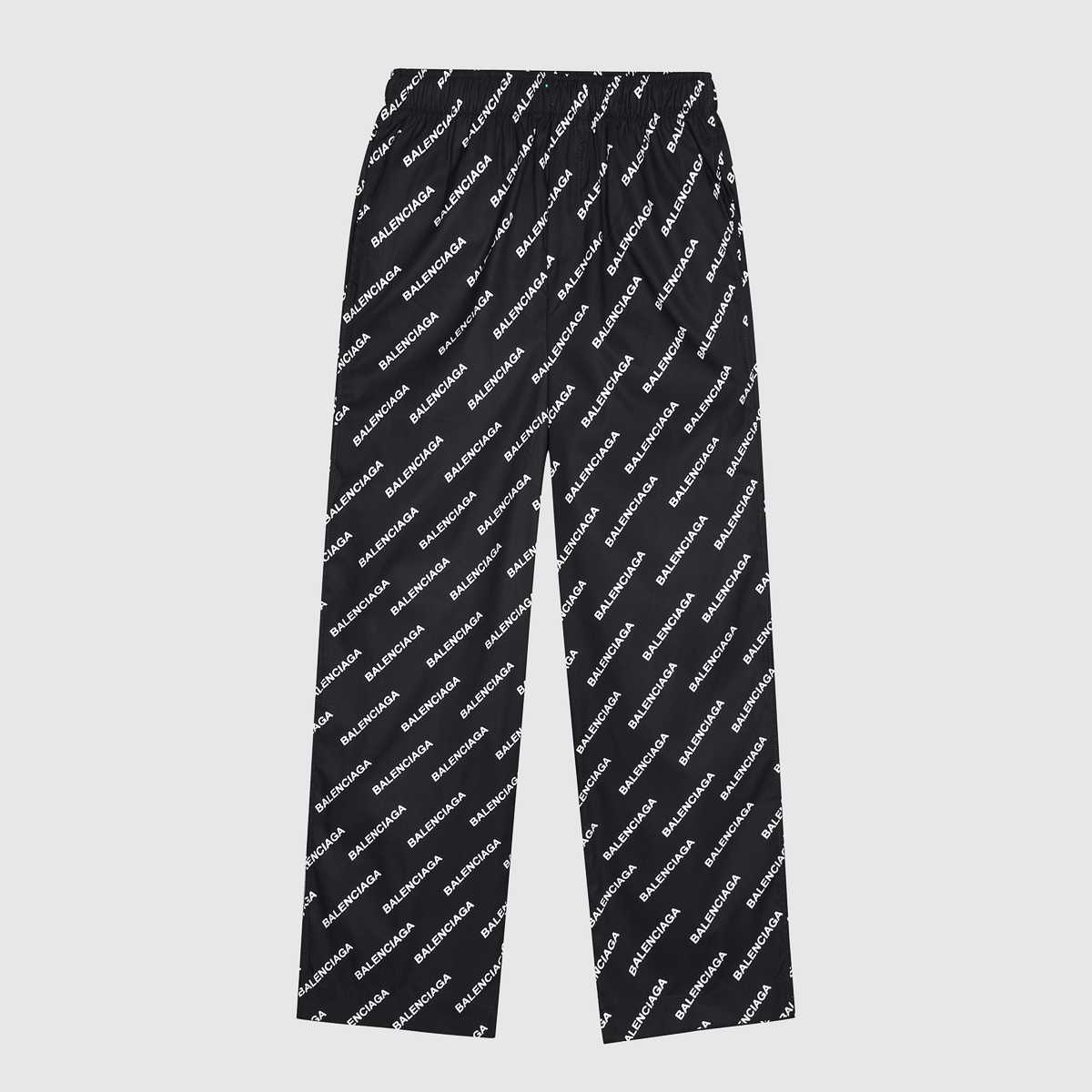 Balenciaga Logo Print Pyjama Trousers - DesignerGu