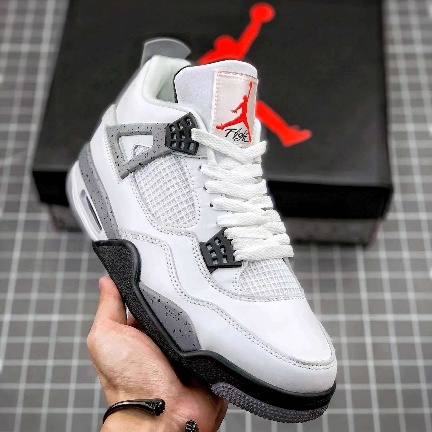 Air Jordan 4 Retro “White Cement” Cement” Sneaker      CZ5624 - DesignerGu