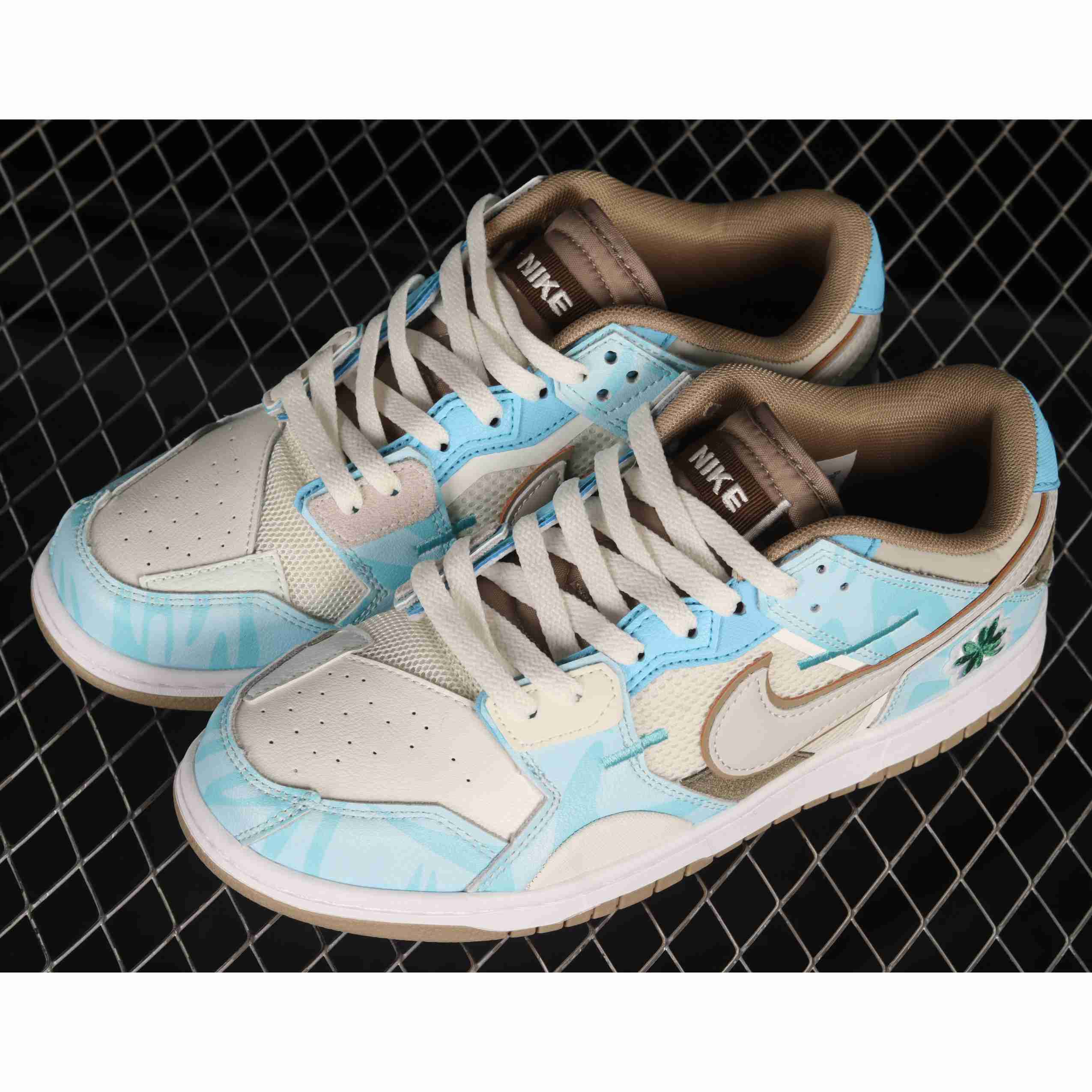 Nike Dunk Low Scrap Bone White Tiffany Green Sneaker      DH7450-102 - DesignerGu