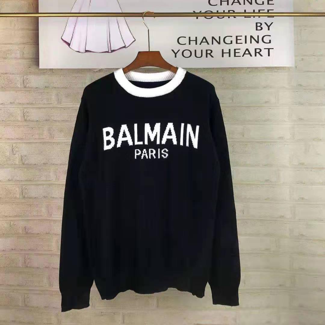 Balmain Wool Jumper With Balmain Logo - DesignerGu