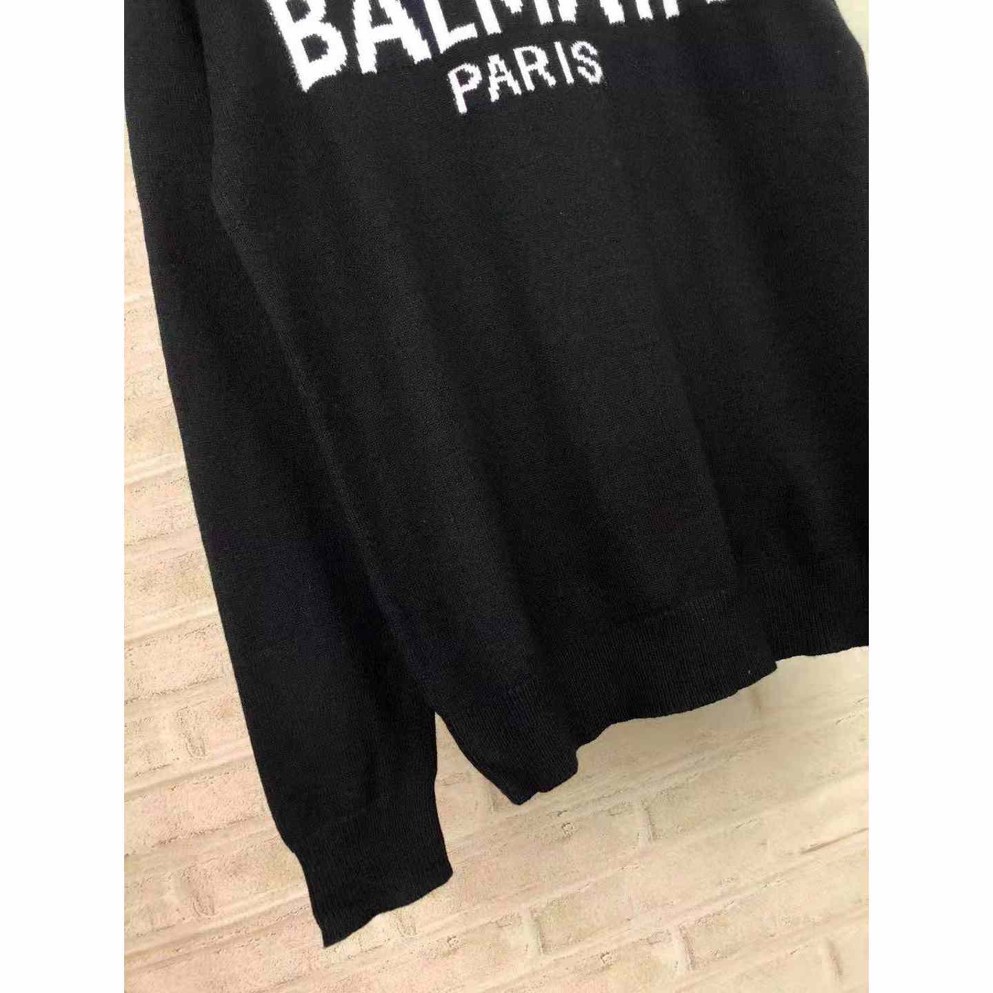 Balmain Wool Jumper With Balmain Logo - DesignerGu