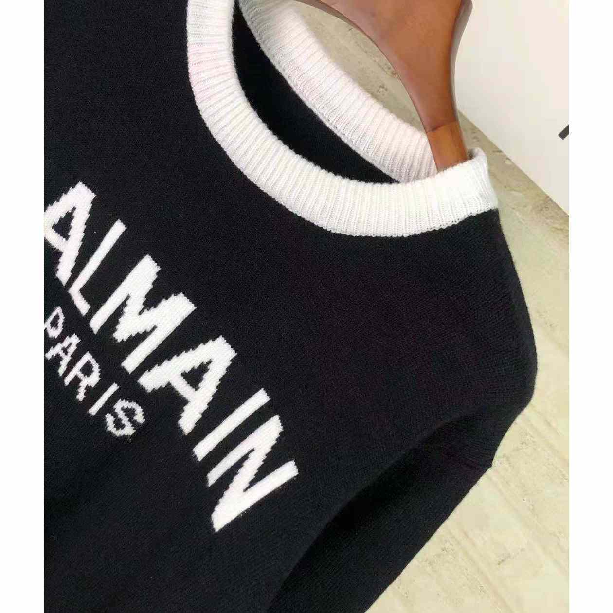 Balmain Wool Jumper With Balmain Logo - DesignerGu