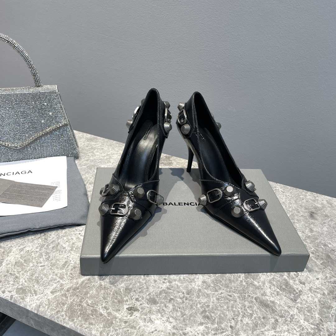 Balenciaga Cagole 90mm Pump In Black - DesignerGu