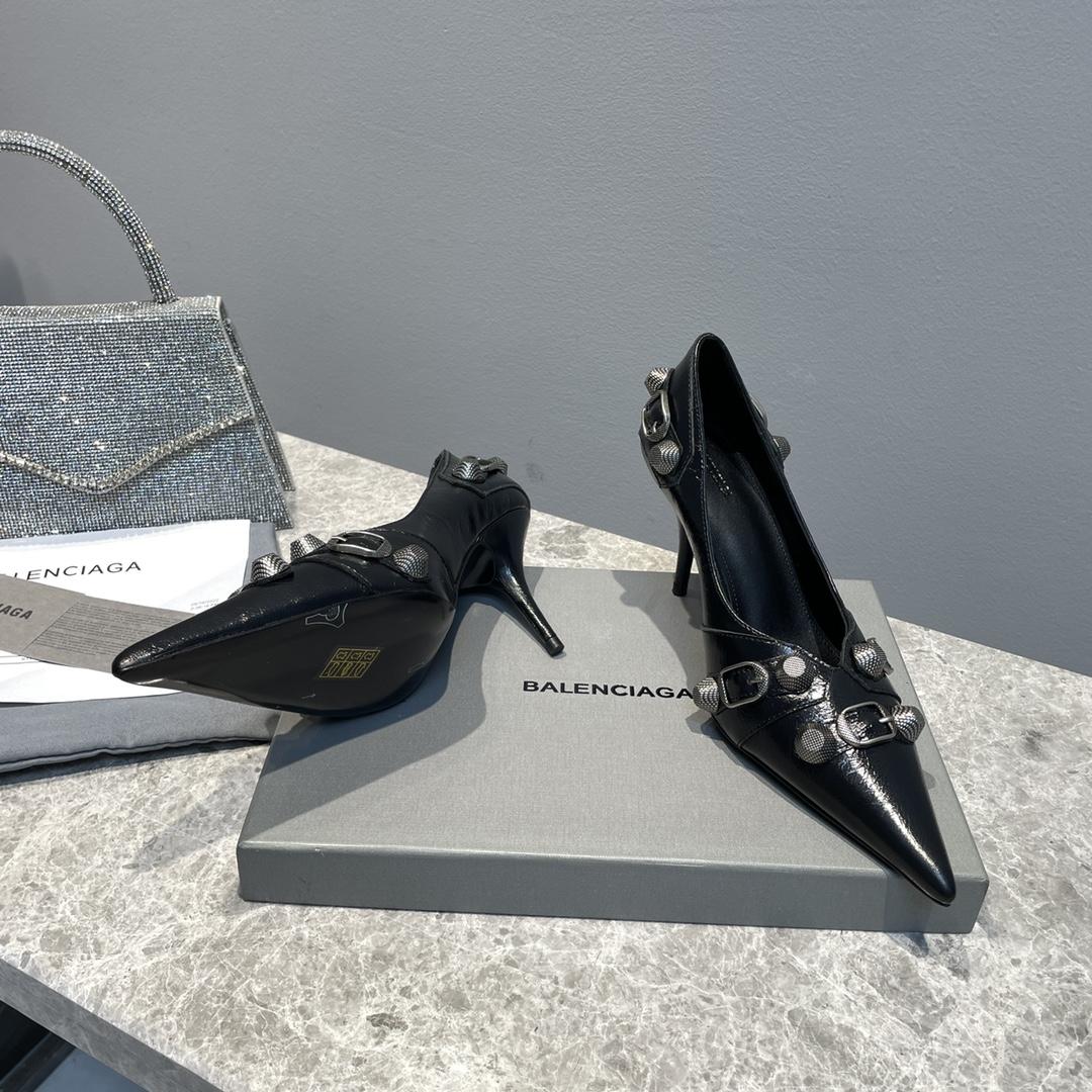 Balenciaga Cagole 90mm Pump In Black - DesignerGu