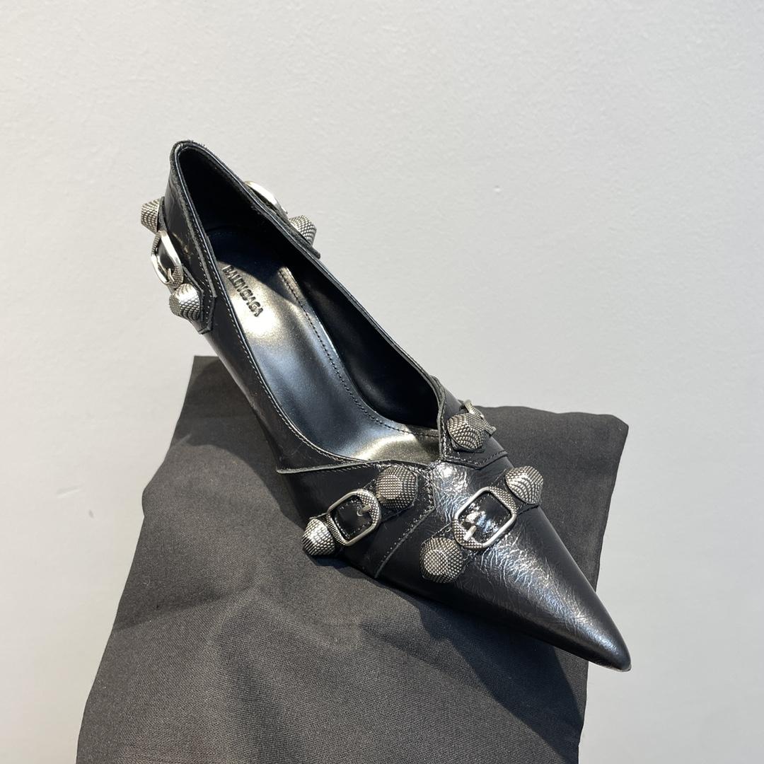 Balenciaga Cagole 90mm Pump In Black - DesignerGu