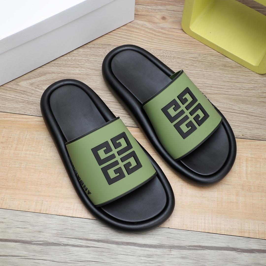 Givenchy 4G Logo Rubber Slides Sandals - DesignerGu