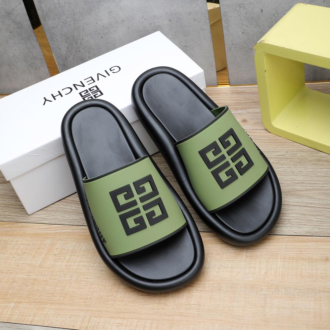 Givenchy 4G Logo Rubber Slides Sandals - DesignerGu