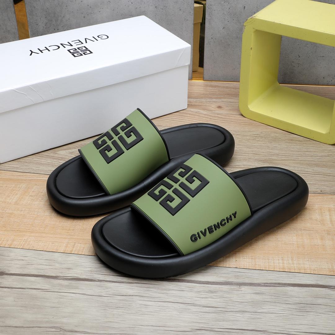 Givenchy 4G Logo Rubber Slides Sandals - DesignerGu