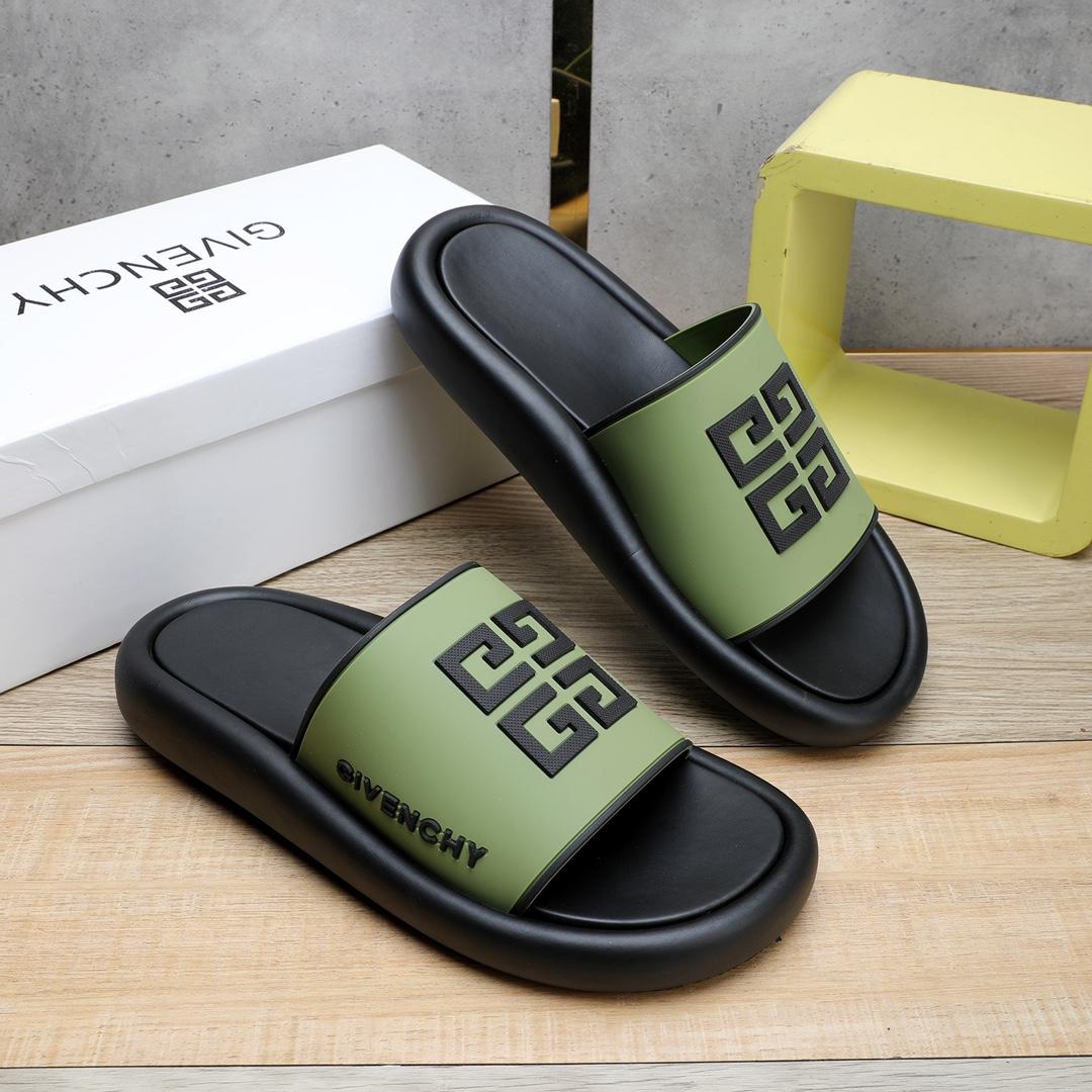 Givenchy 4G Logo Rubber Slides Sandals - DesignerGu