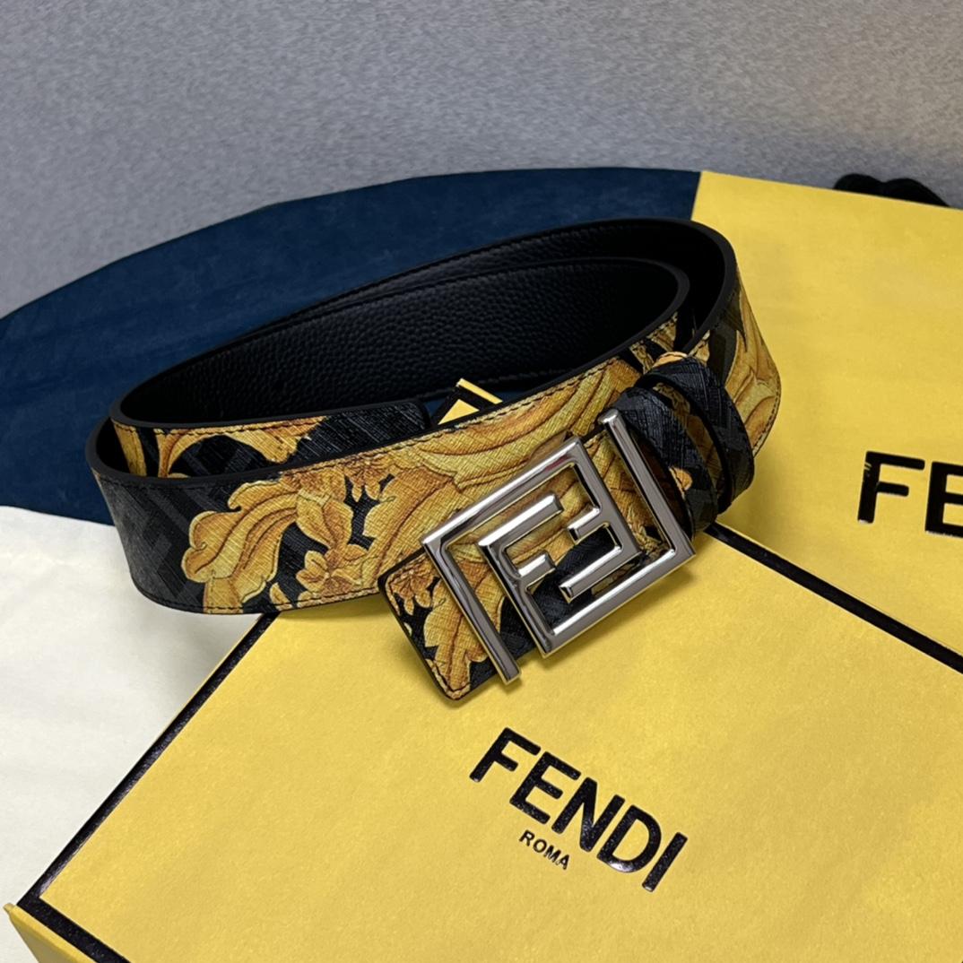 Fendi x Versace Fendace Reversible Belt - DesignerGu