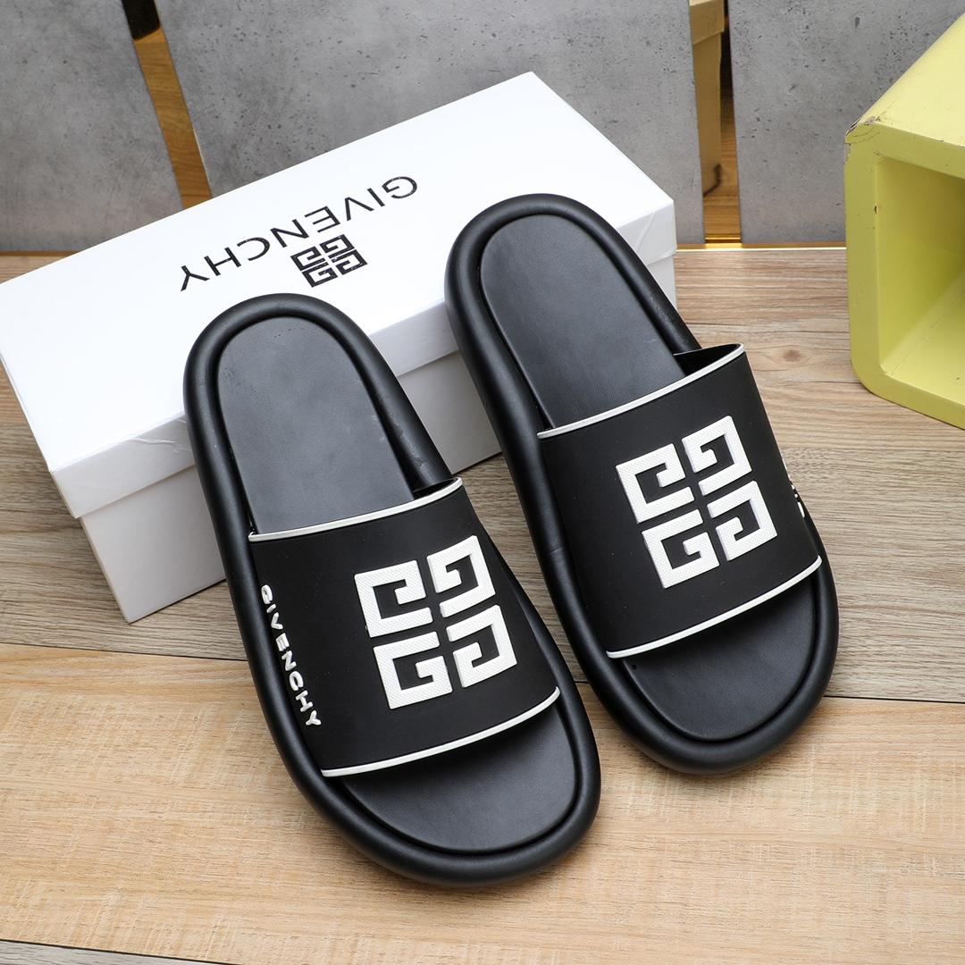 Givenchy 4G Logo Rubber Slides Sandals - DesignerGu