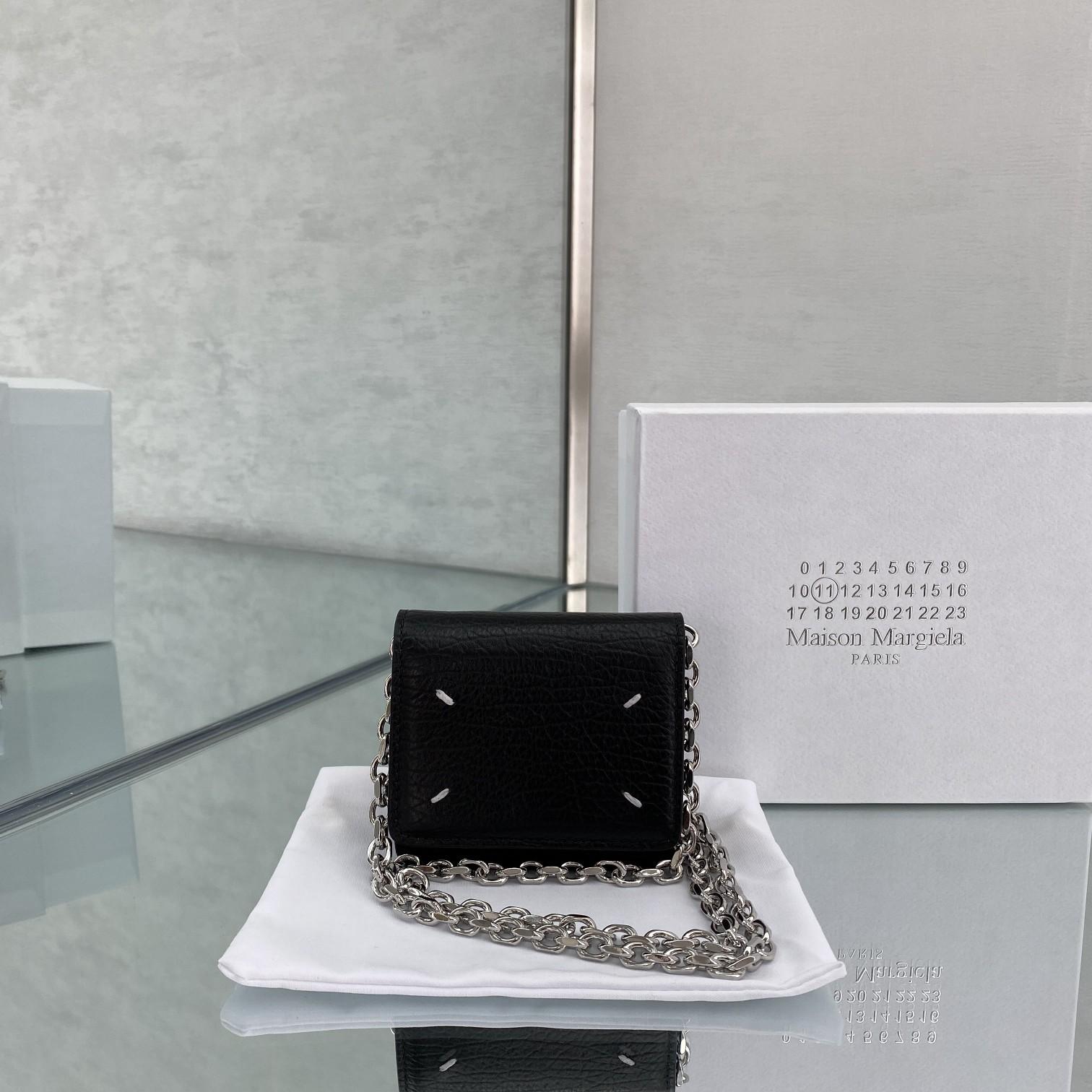 Maison Margiela Black Small Chain Strap Wallet Bag(10x9x3cmm) - DesignerGu