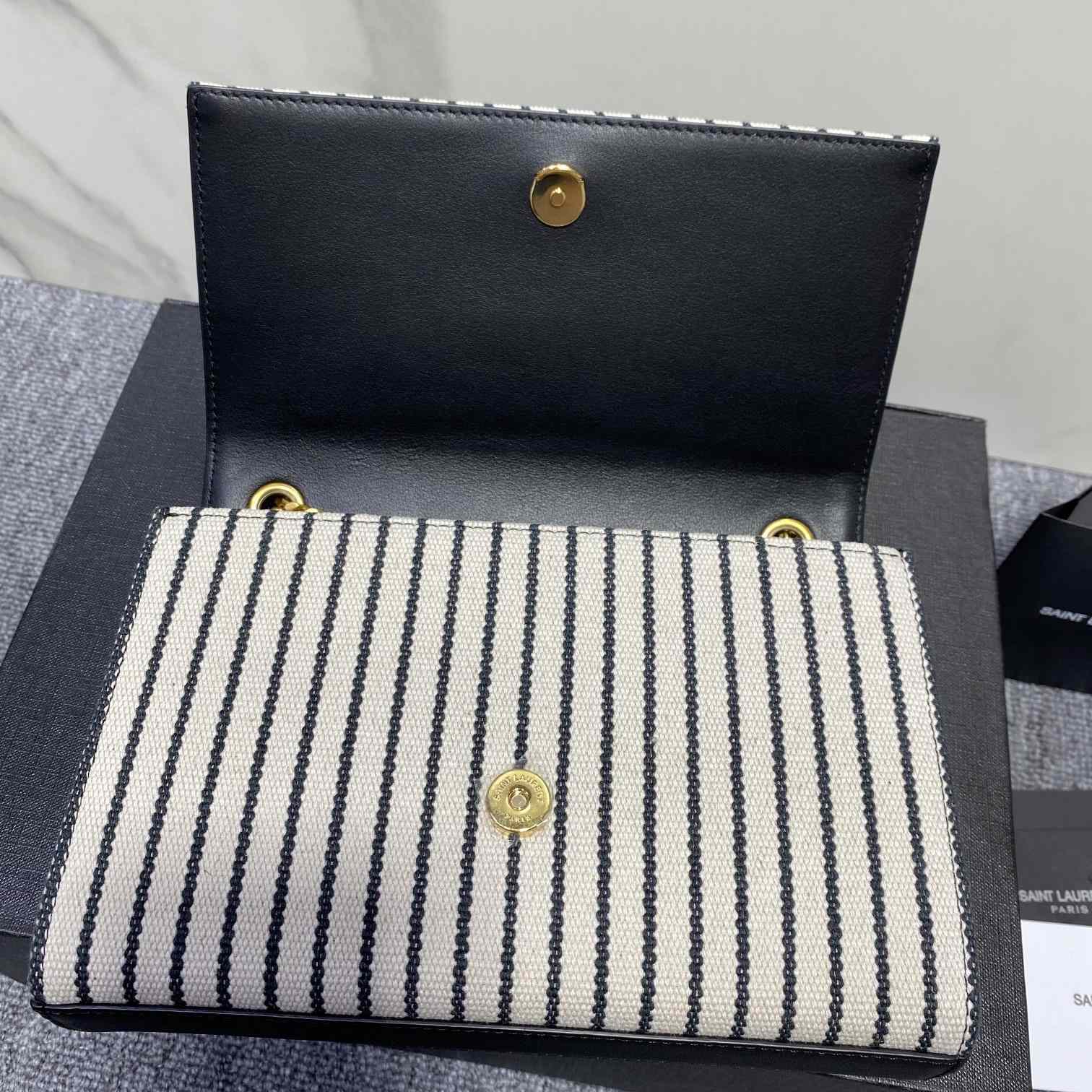 Saint Laurent Striped Small Chain Bag(20x13x5.5cm) - DesignerGu