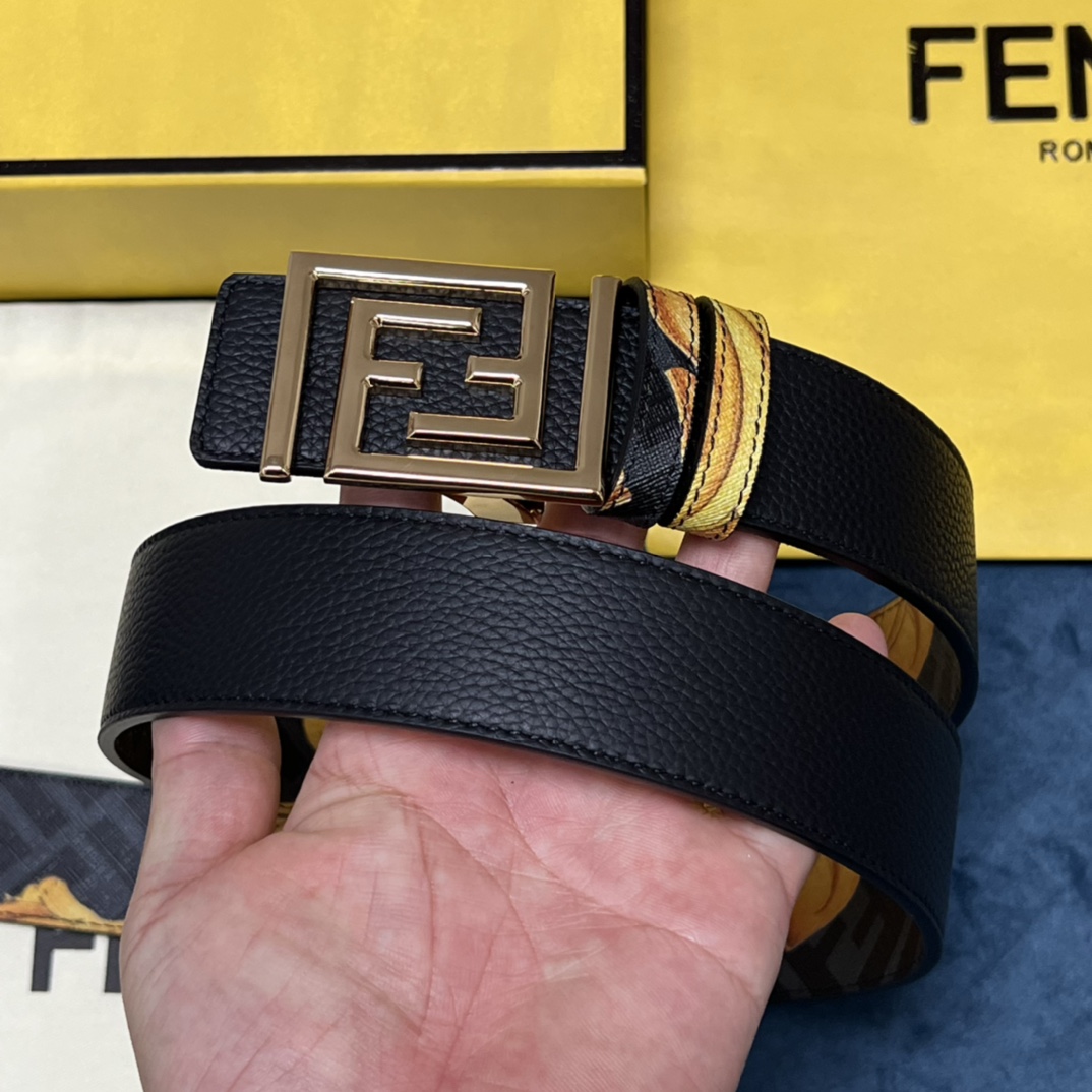 Fendi x Versace Fendace Reversible Belt - DesignerGu