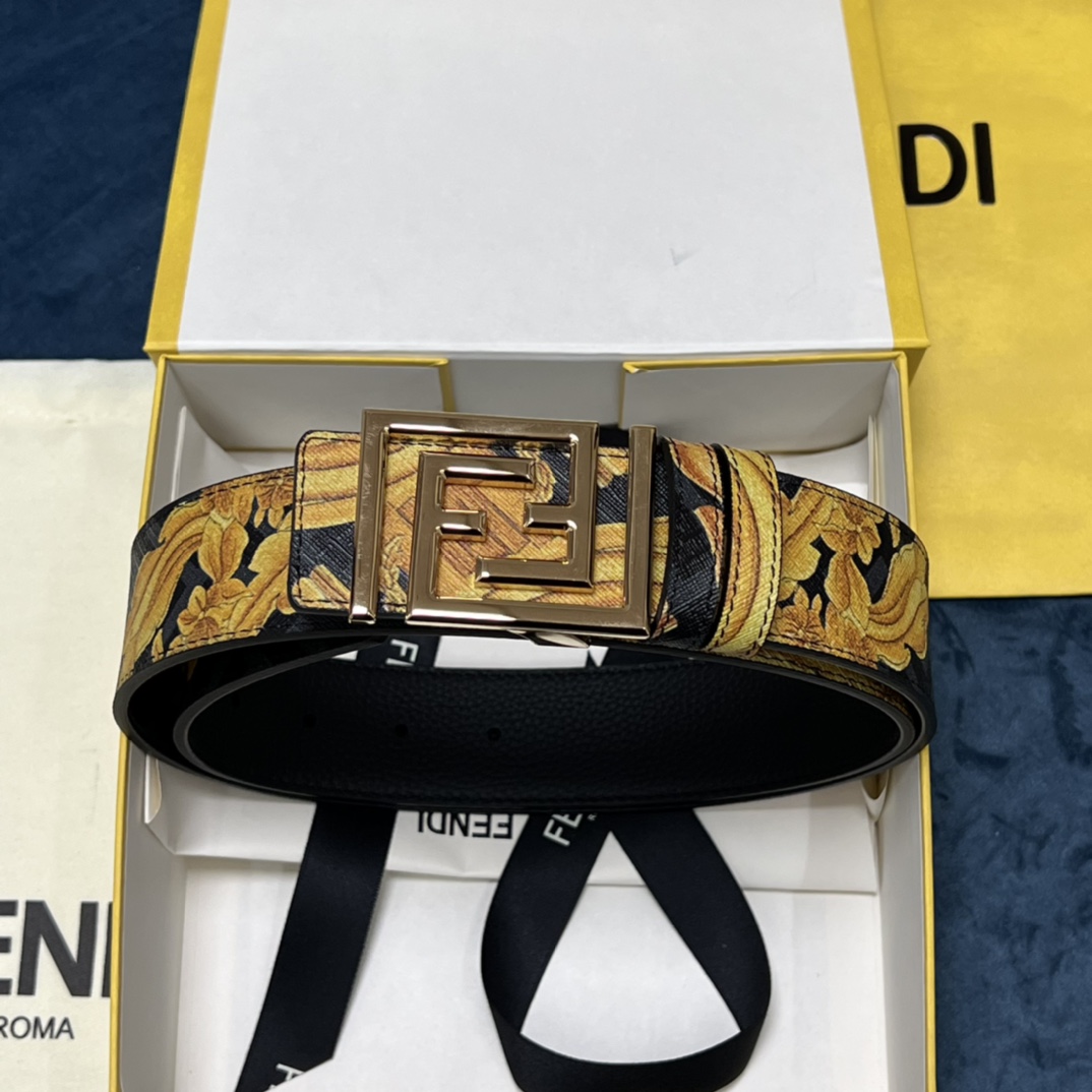 Fendi x Versace Fendace Reversible Belt - DesignerGu