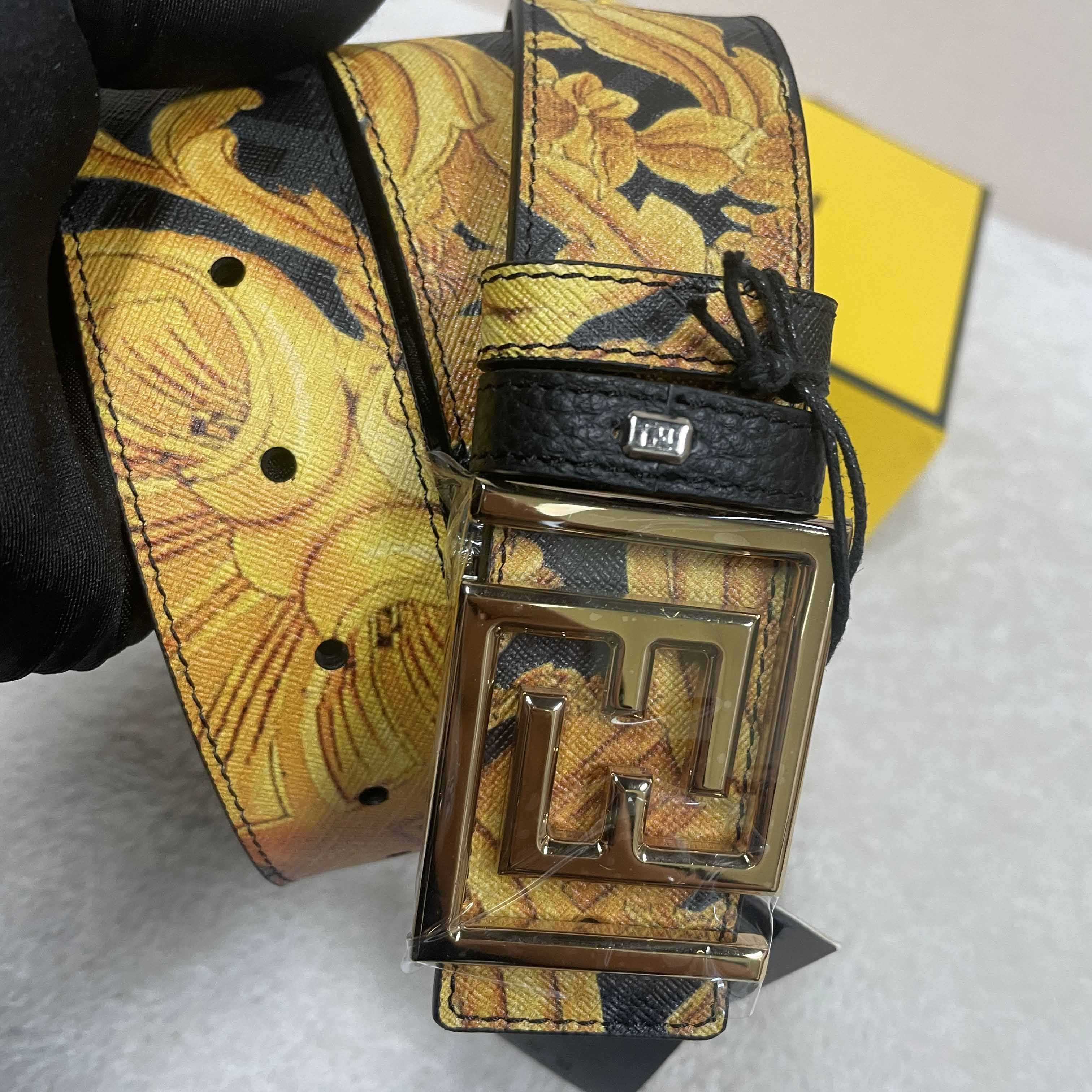 Fendi x Versace Fendace Reversible Belt - DesignerGu