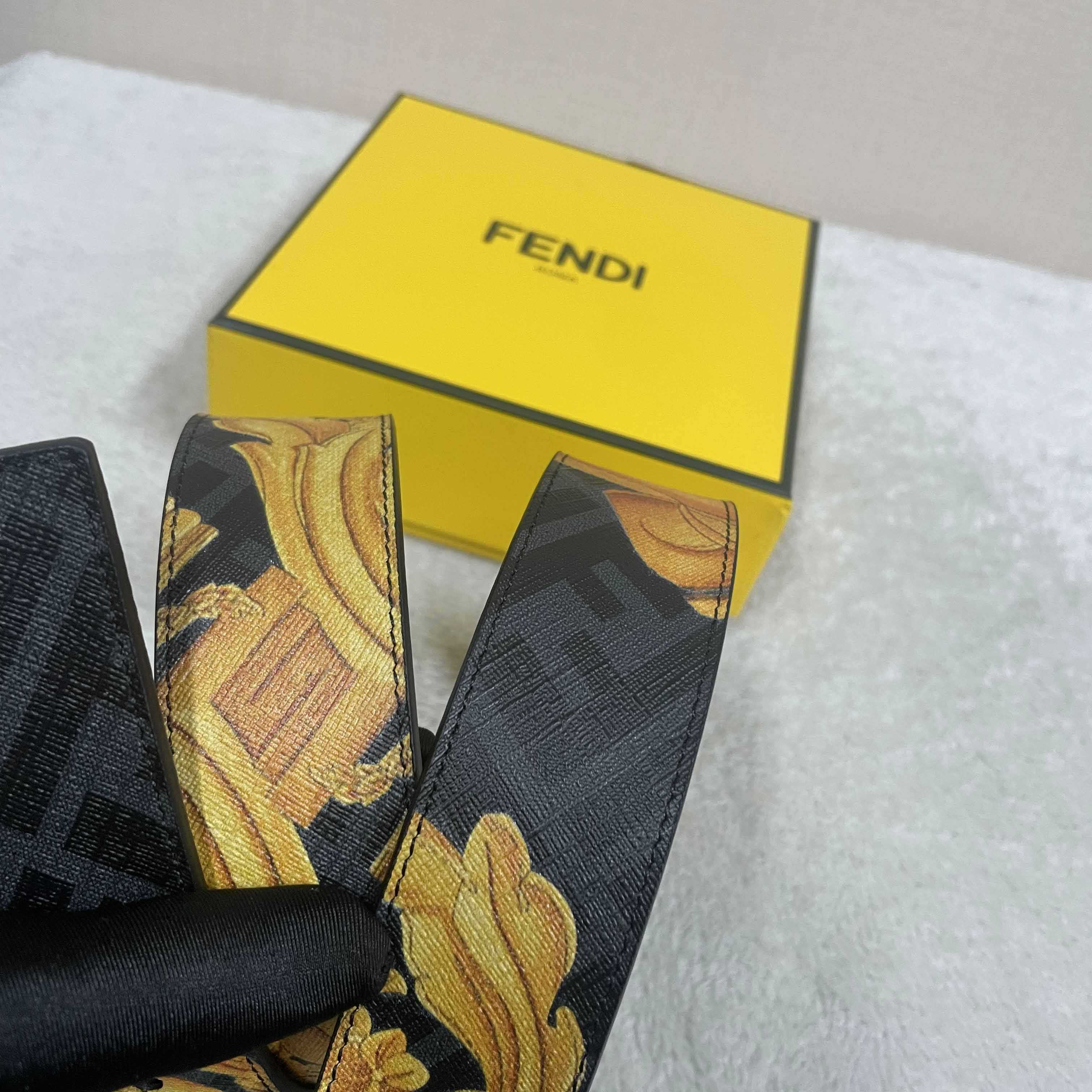 Fendi x Versace Fendace Reversible Belt - DesignerGu