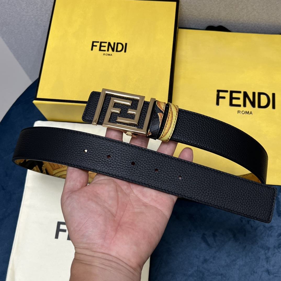 Fendi x Versace Fendace Reversible Belt - DesignerGu