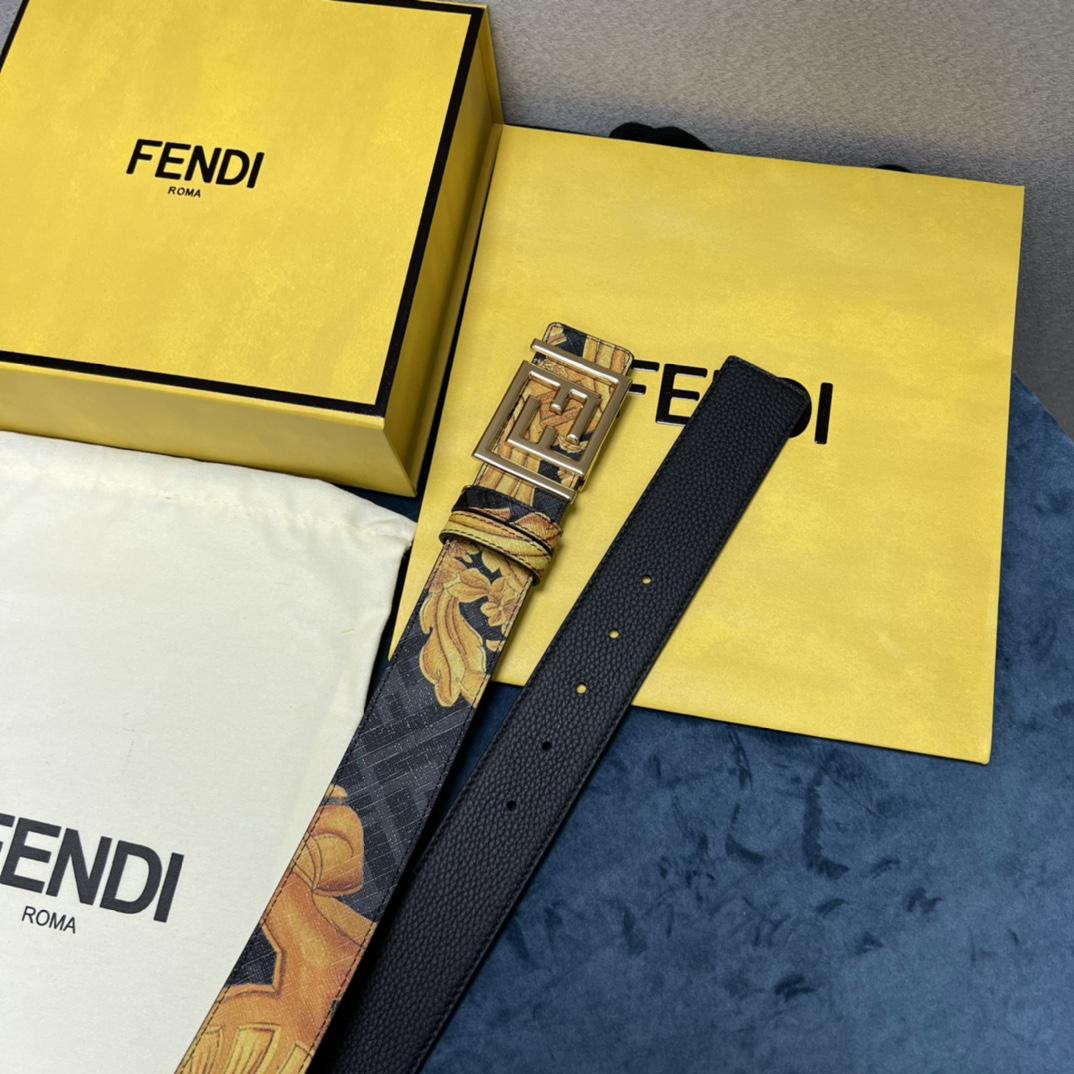 Fendi x Versace Fendace Reversible Belt - DesignerGu