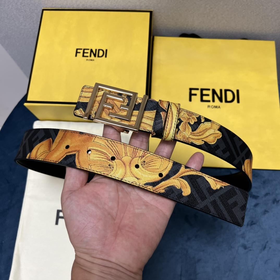Fendi x Versace Fendace Reversible Belt - DesignerGu