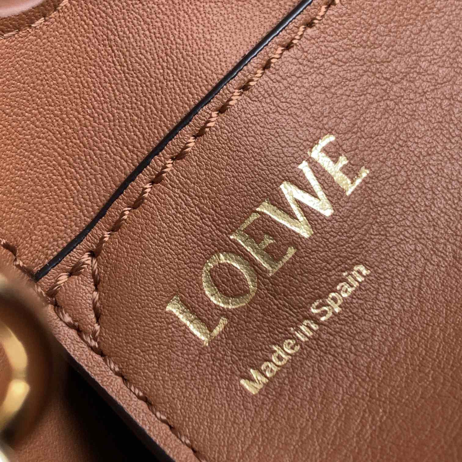 Loewe Mini Anagram Tote Bag In Jacquard And Calfskin - DesignerGu