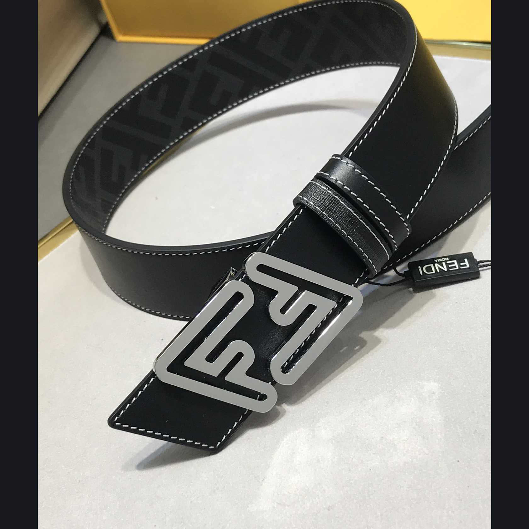 Fendi Black Leather Belt - DesignerGu