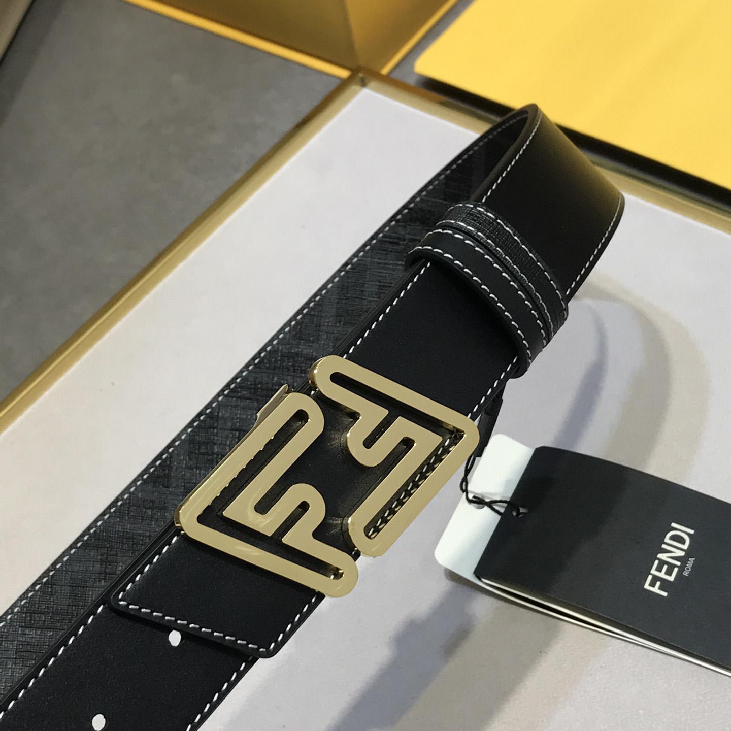 Fendi Black Leather Belt - DesignerGu