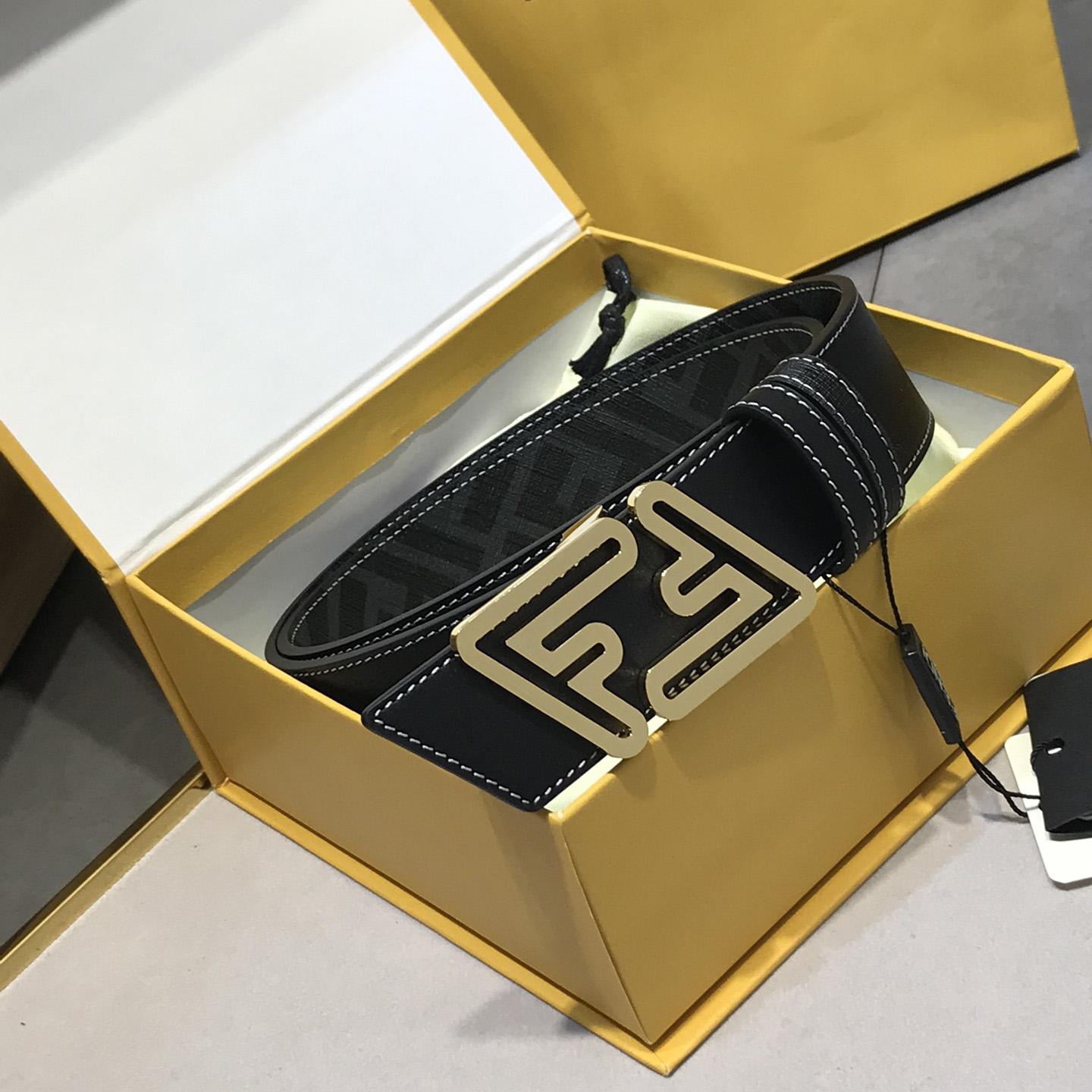 Fendi Black Leather Belt - DesignerGu