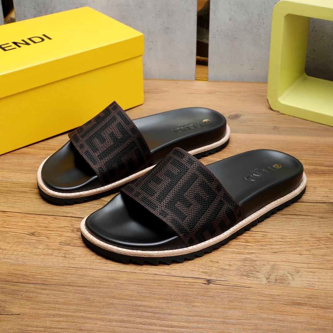 Fendi FF Logo Slides - DesignerGu