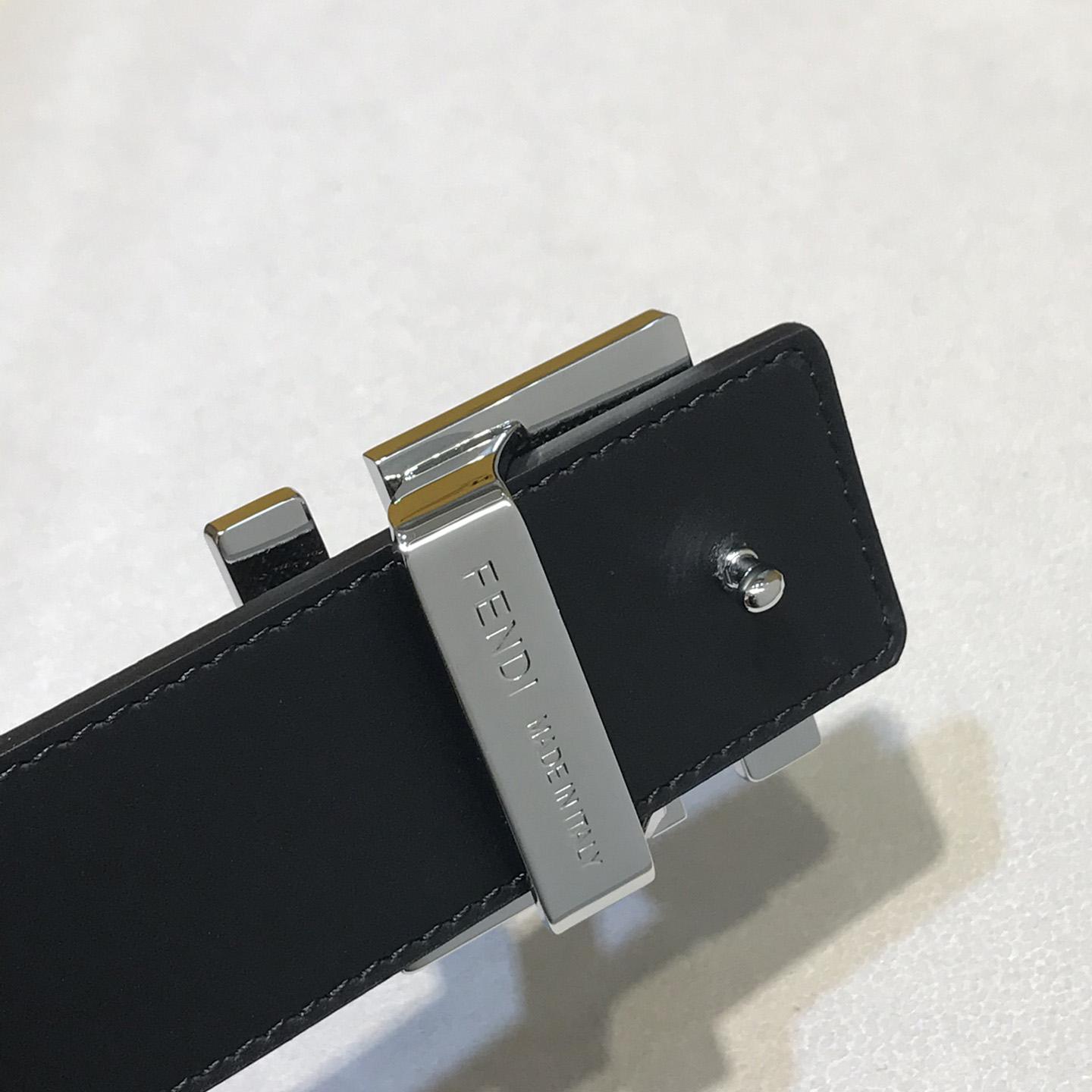 Fendi Black Reversible Leather Belt - DesignerGu