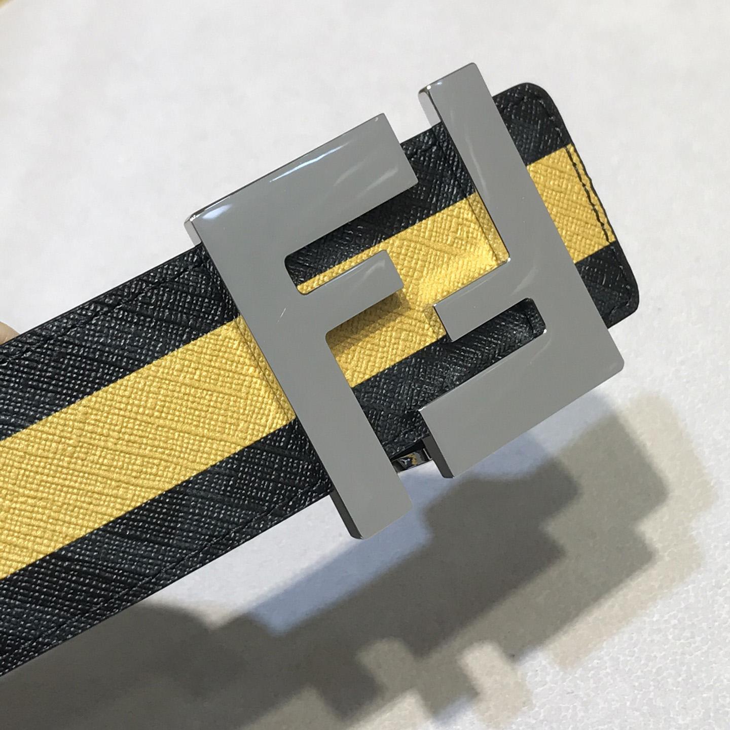 Fendi Black Reversible Leather Belt - DesignerGu