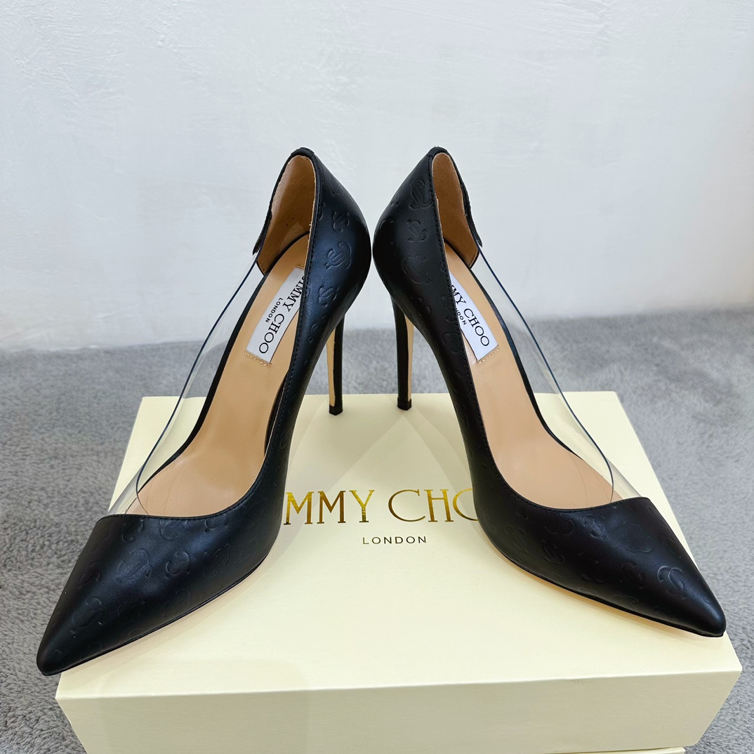 Jimmy Choo Leathre Cass Pumps   105mm - DesignerGu