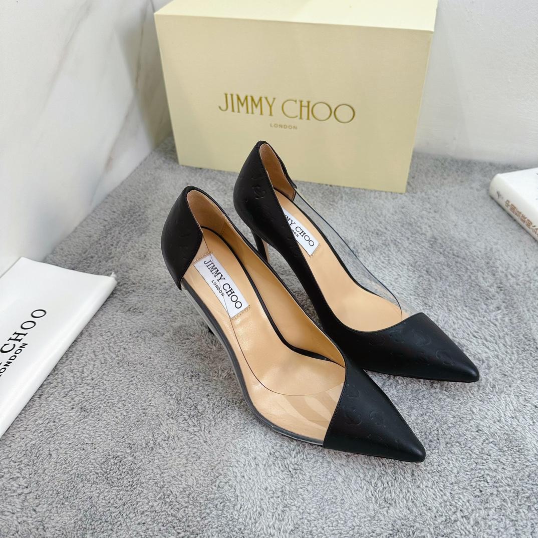 Jimmy Choo Leathre Cass Pumps   105mm - DesignerGu