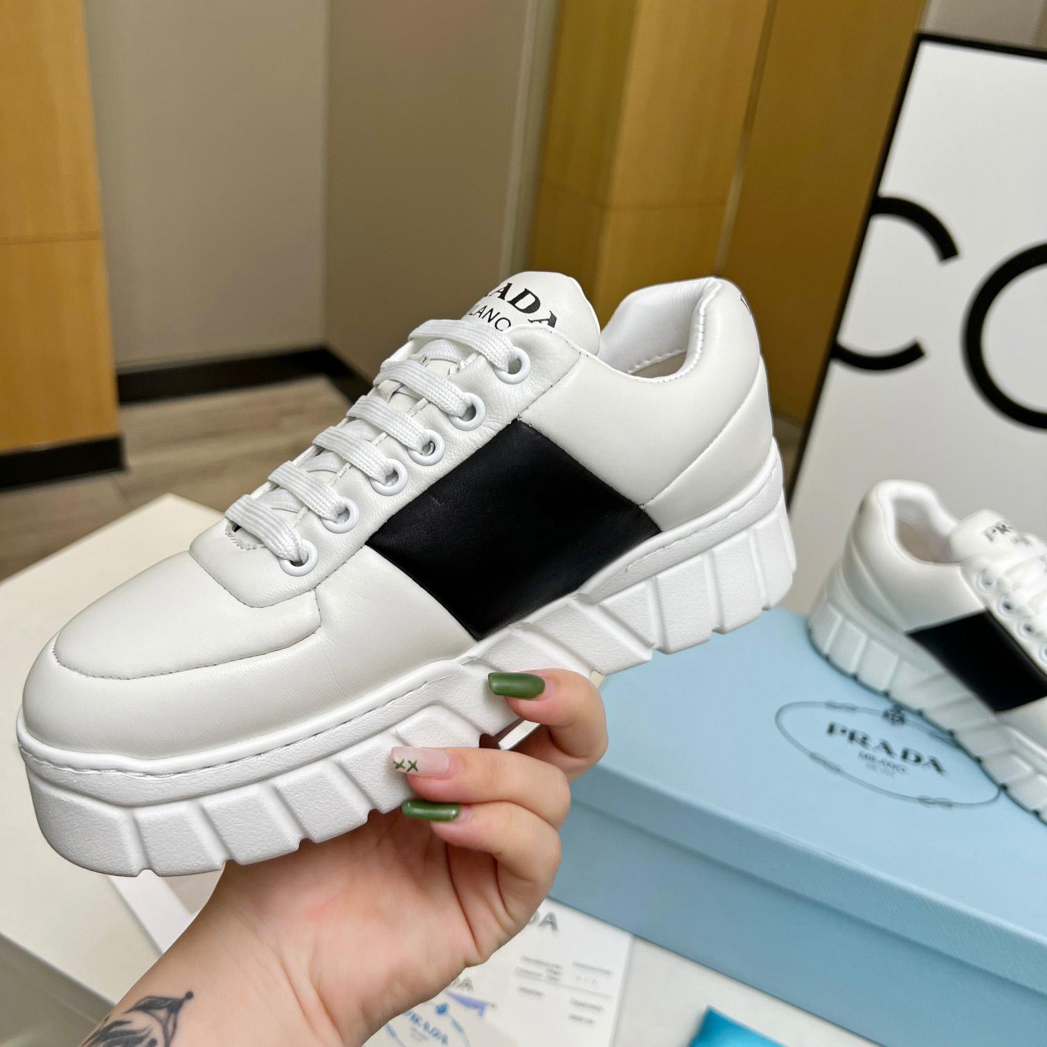 Prada Padded Nappa Leather Sneakers - DesignerGu