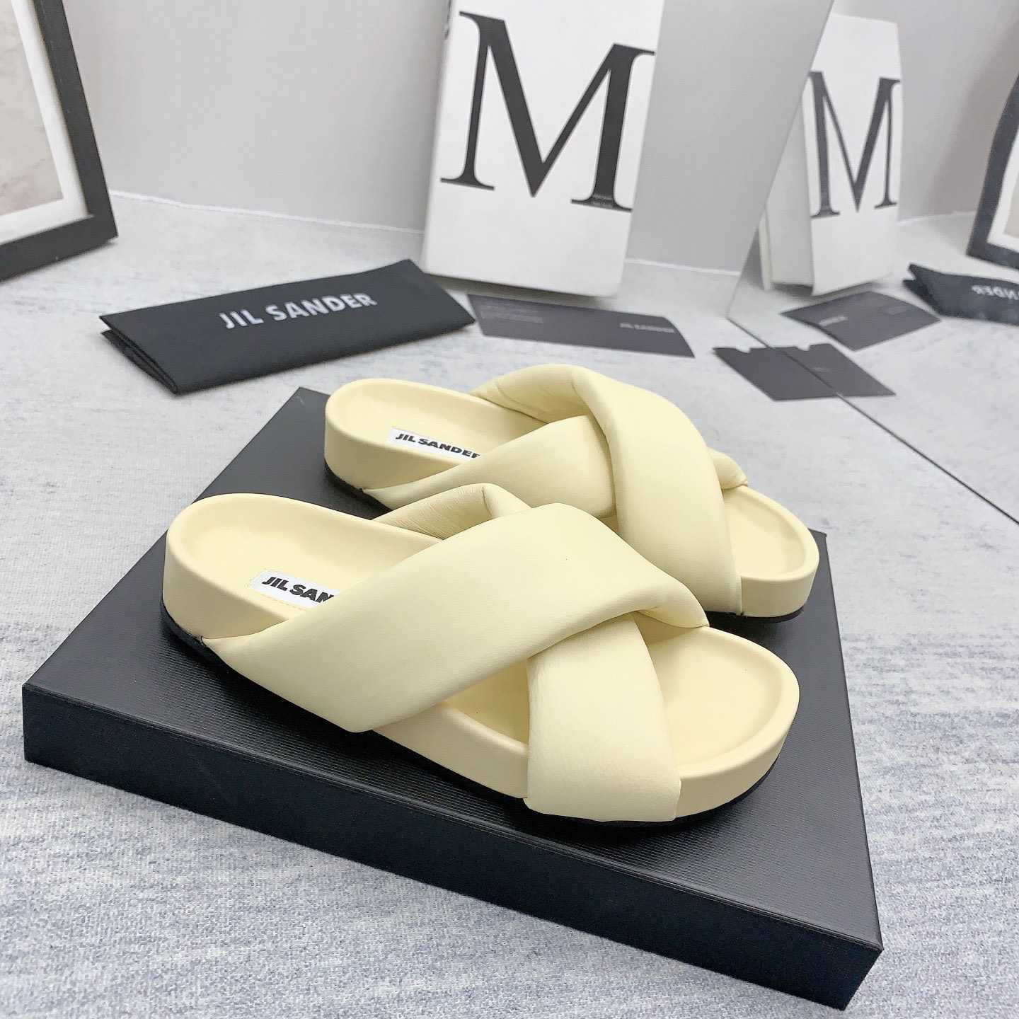 JIl Sander Padded Slides - DesignerGu