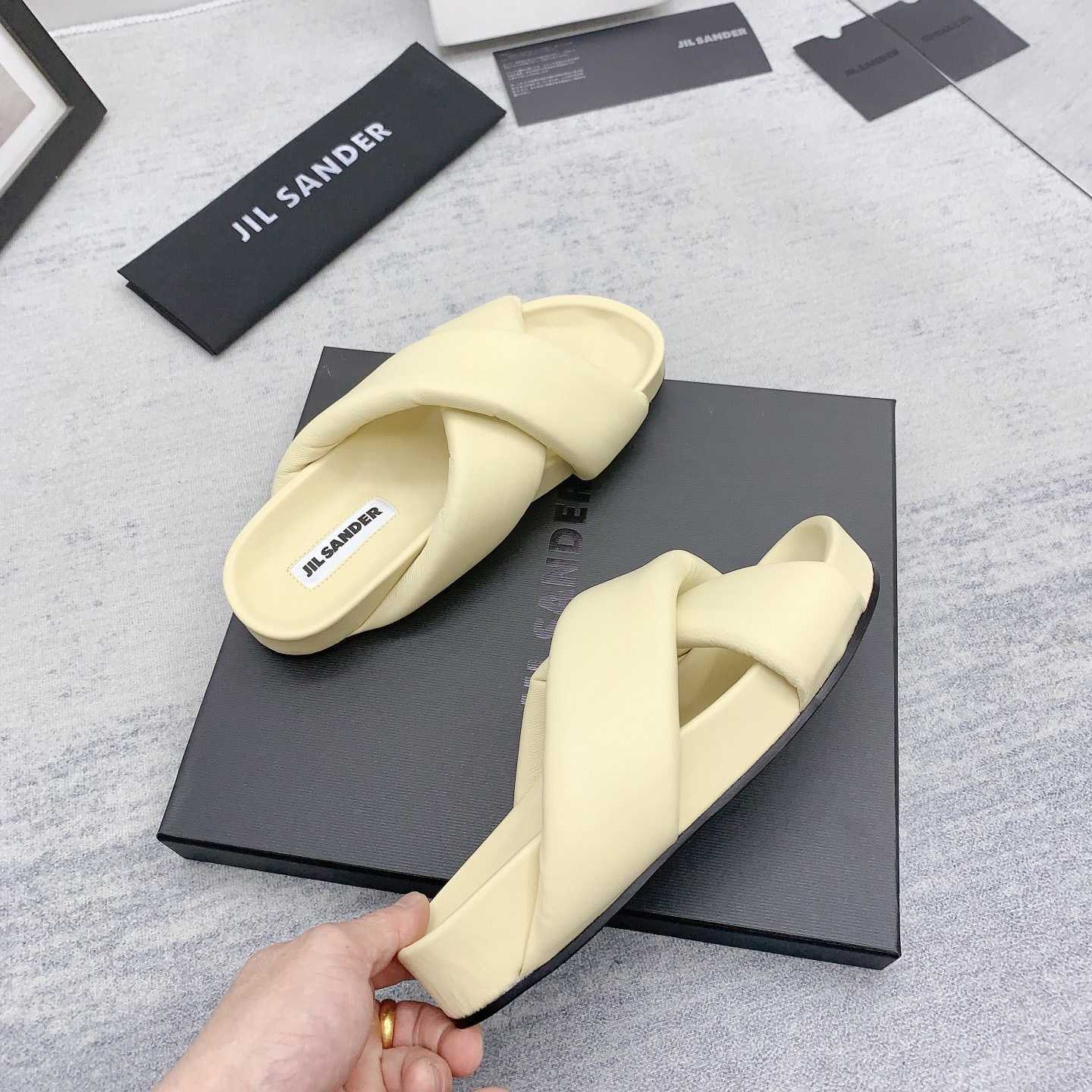 JIl Sander Padded Slides - DesignerGu