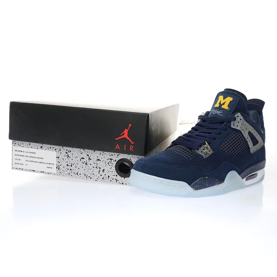 Nike Air Jordan 4 Retro PEUniversity of Michigan Sneaker      Ct8532-148 - DesignerGu