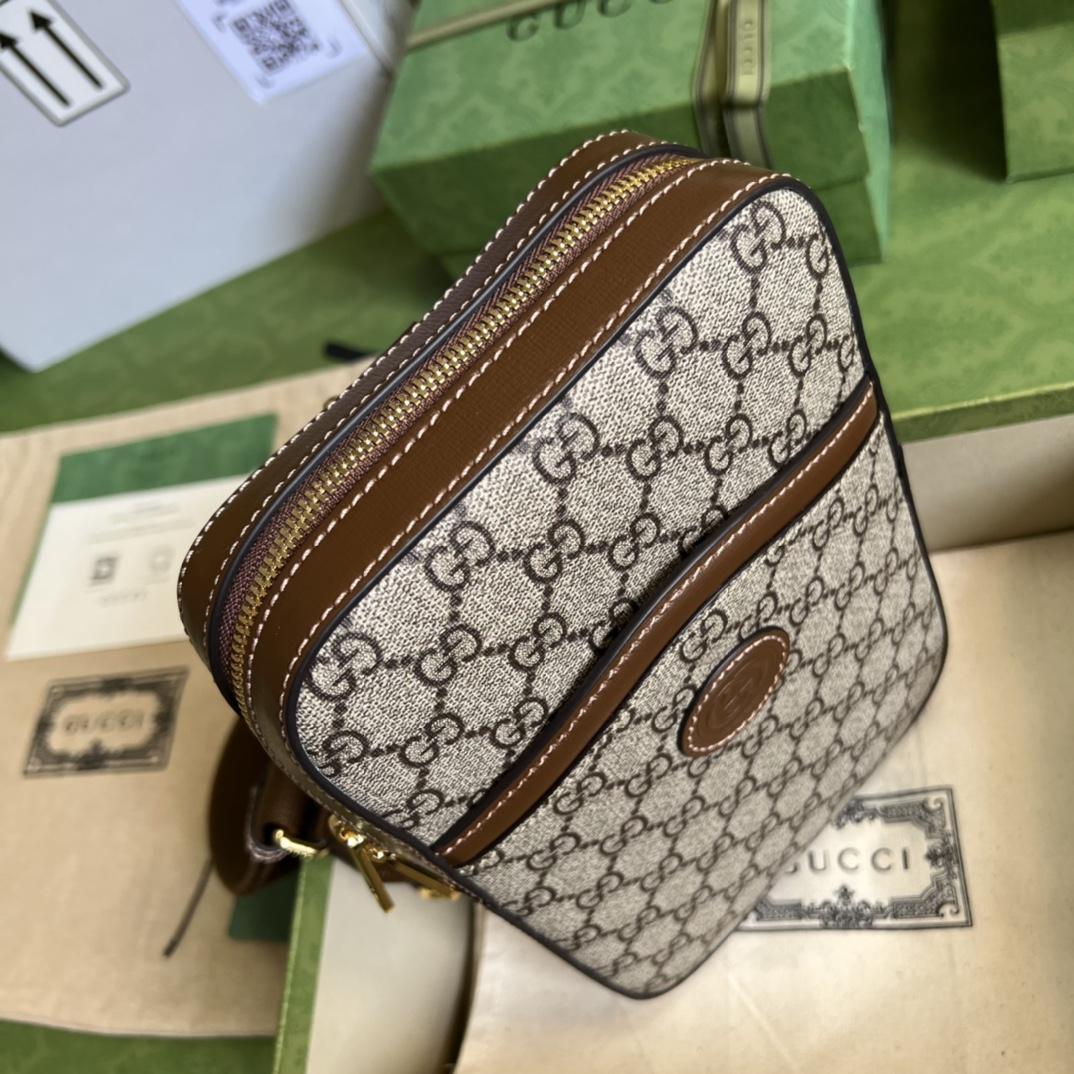 Gucci Sling Backpack With Interlocking G(24*16*5cm) - DesignerGu